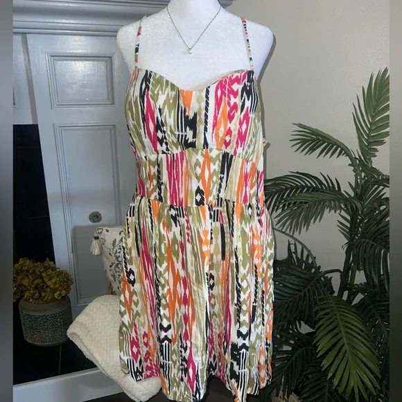 NWT New Look Pink and Yellow Sundress with Spaghetti Straps - Picture 1 of 8